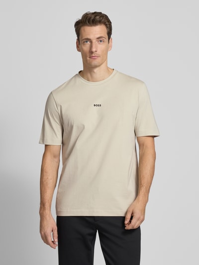 BOSS Orange T-Shirt mit Label-Print Sand 4