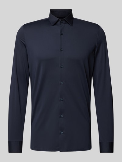 OLYMP No. Six Super Slim Fit Business-Hemd mit Kentkragen Marine 2