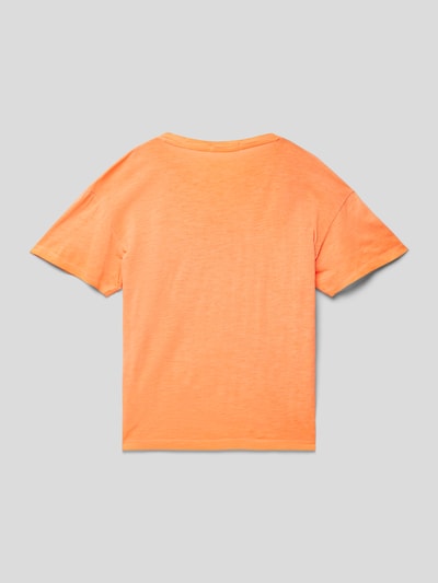 Replay T-shirt met labelprint Oranje - 3