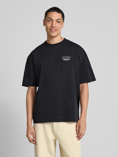 Pegador Oversized T-Shirt mit Label-Stitching Modell 'Hamker' Black 5