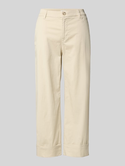 s.Oliver RED LABEL Wide Leg Culotte aus Baumwoll-Mix Beige 2