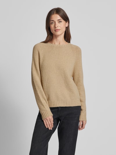 Weekend Max Mara Gebreide pullover met ronde hals, model 'GHIACCI' Beige - 4