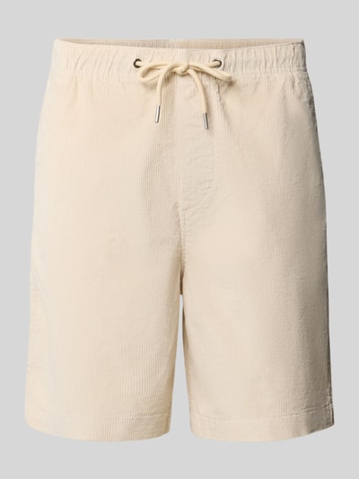 Produktfoto, Regular Fit Sweatshorts aus Baumwoll-Mix von SELECTED HOMME w jednolitym kolorze, sztruksowa struktura, krój regular fit, elastyczny ściągacz, sznurek, tylna kieszeń, boczne kieszenie, materiał: bawełna z domieszką