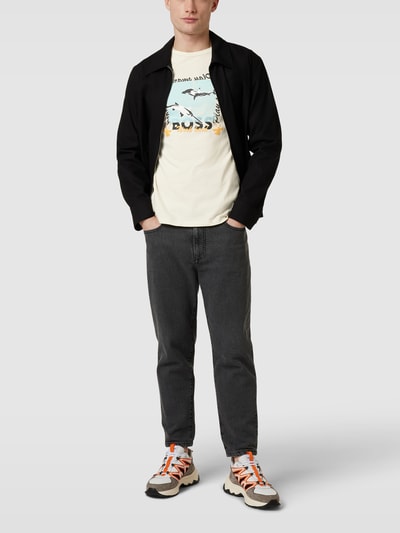 BOSS Orange T-Shirt  mit Motiv-Print Offwhite 1