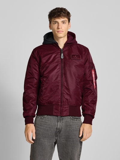 Alpha Industries Bomberka z naszywką z logo Bordowy 4