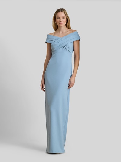 Lauren Ralph Lauren Abendkleid aus Crêpe Hellblau 1