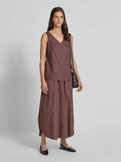 Christian Berg Woman Regular Fit Blusentop mit V-Ausschnitt Schoko 1