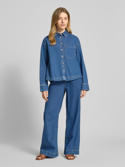 OPUS Wide leg jeans met tunnelkoord, model 'Miva' Jeansblauw - 1