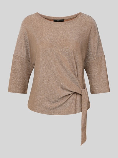 Oui T-shirt met 3/4-mouwen Camel - 2