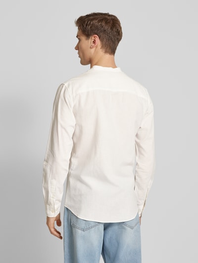 Jack & Jones Slim Fit Freizeithemd mit Leinen-Anteil Modell 'BREEZE' Weiss 5