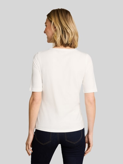 Tom Tailor Regular Fit T-Shirt aus Baumwoll-Mix Weiss 5