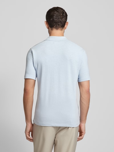 Marc O'Polo Poloshirt met V-hals Lichtblauw - 5