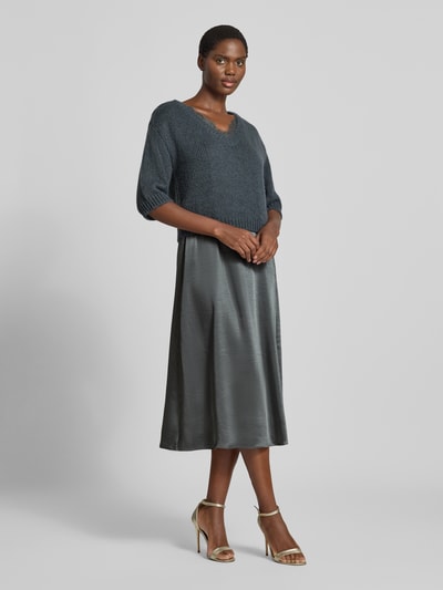 ROBE LÉGÈRE Figurumspielendes Freizeitkleid mit Spitzenbesatz Dunkelgruen 1