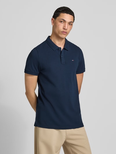 Tommy Jeans regular fit poloshirt model 'TJM SLIM PLACKET POLO EXT' Marineblauw - 4