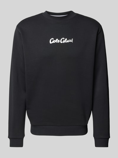 CARLO COLUCCI Sweatshirt mit Label-Print Black 2