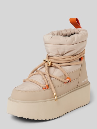 INUIKII Snowboots met labelprint Beige - 1