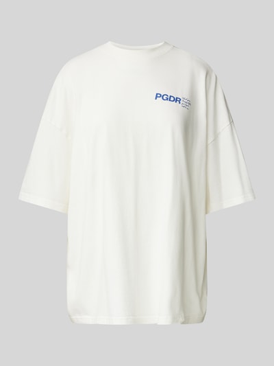 Pegador T-shirt o kroju oversized z nadrukiem z logo i napisem model ‘HABANA’ Złamany biały 2