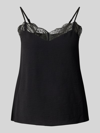 Pieces Top mit Spaghettiträgern Modell 'TIFFANY' Black 2