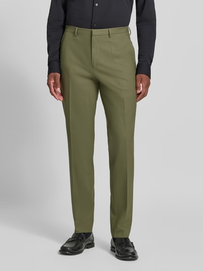 HUGO Super Slim Fit Anzughose aus Woll-Mix Modell 'Hesten253X' Oliv 4