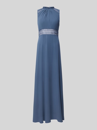 V.M. Abendkleid mit Stehkragen Hellblau 2