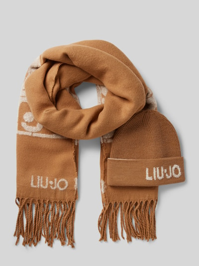 Liu Jo White Beanie in een set met sjaal Beige - 1