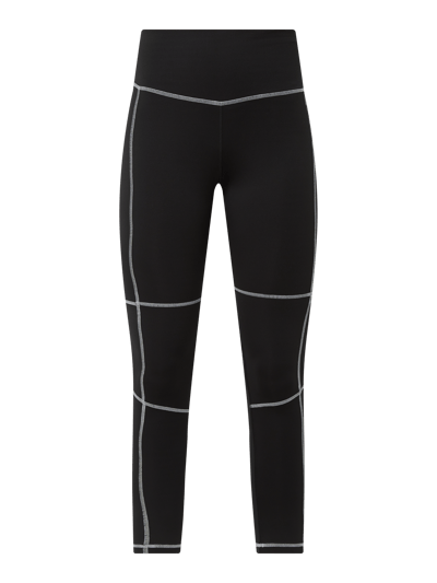 Reebok Active Legginsy z wysokim stanem i wzorem w kratę  Czarny 2