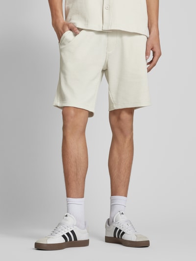 Calvin Klein Jeans Regular Fit Shorts mit Strukturmuster Offwhite 4