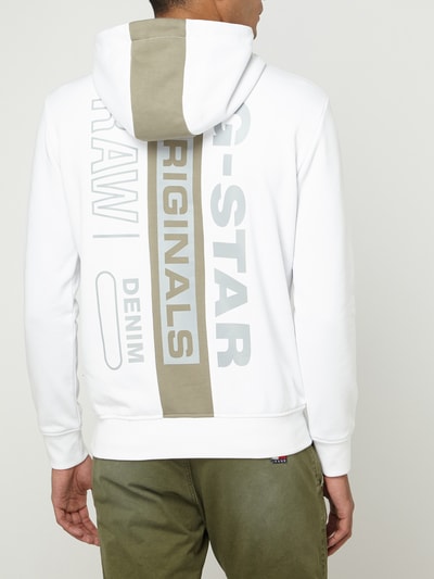 G-Star Raw Hoodie mit recyceltem Polyester-Anteil Weiss 5