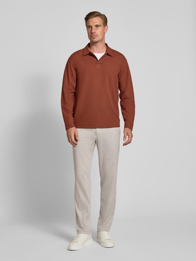 JOOP! COLLECTION Spodnie o kroju slim fit z trokiem model 'Sake' Beżowy 1