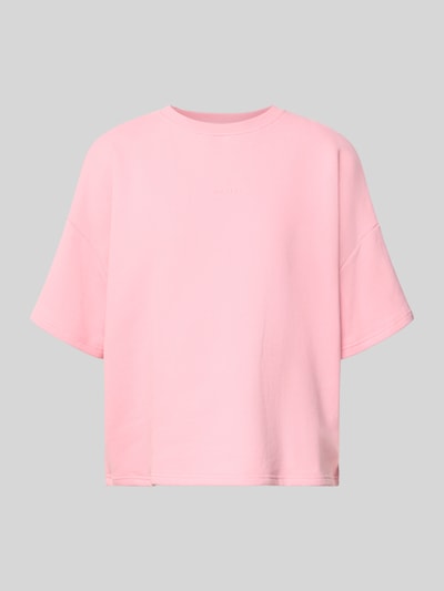 Produktfoto, Boxy Fit Sweatshirt mit 1/2-Arm Modell 'Karo' von OH APRIL in Rosa, Reine Baumwolle, schlichter Look, Rundhalsausschnitt