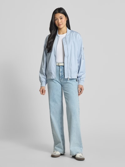 s.Oliver RED LABEL Relaxed Fit Blouson mit Rippbündchen Hellblau 1