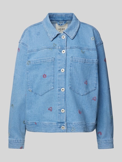 ICHI Relaxed Fit Jeansjacke mit Brusttaschen Modell 'JAELLA' Jeansblau 2