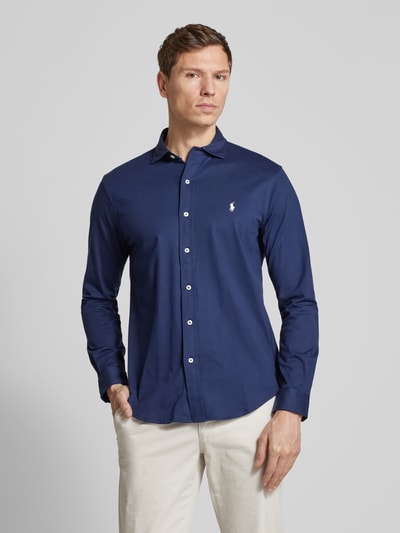 Polo Ralph Lauren Slim Fit Freizeithemd mit Haifischkragen Marine 4