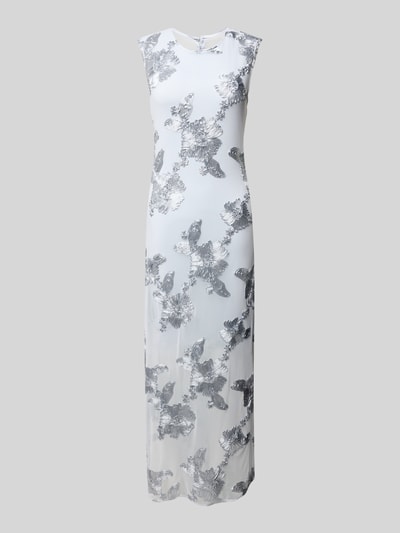 YAS Avondjurk met ronde hals, model 'FLOREE' Lichtblauw - 2