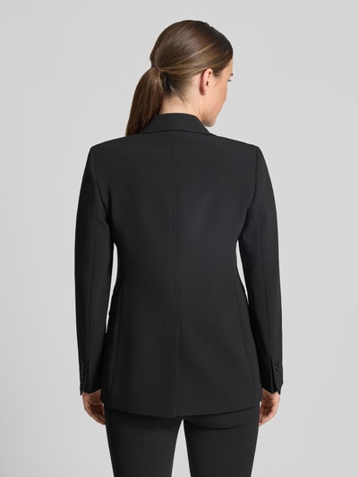 Max Mara Studio Slim Fit Longblazer mit Reverskragen Modell 'LINZ' Black 5
