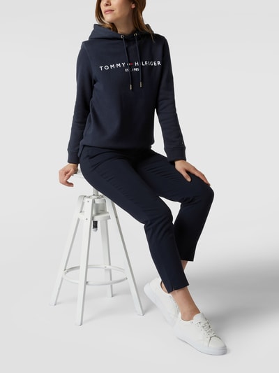 Tommy Hilfiger Hoodie met labelstitching Donkerblauw - 1