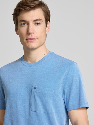 Christian Berg Men T-Shirt mit Brusttasche Blau 3