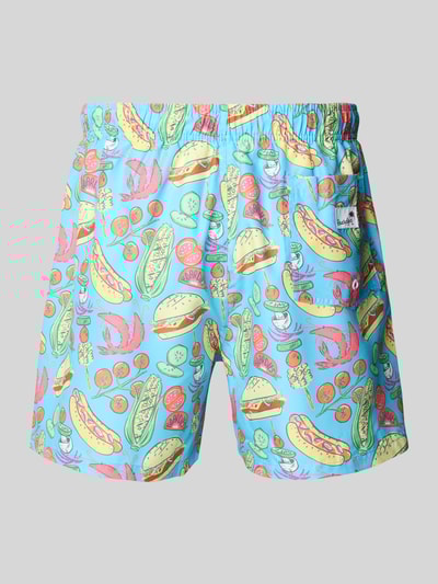 BOARDIES Badehose im Allover-Look Modell 'Grill Master' Tuerkis 3