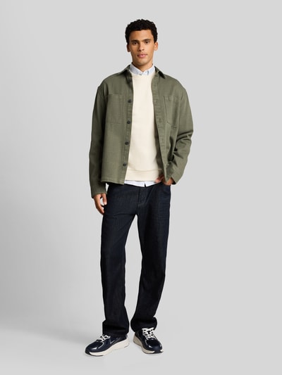 Tom Tailor Denim Regular Fit Sweatshirt aus Baumwoll-Mix Offwhite 1