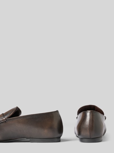 ALOHAS Loafer aus Rindsnappa mit Ziernaht Dunkelbraun 2