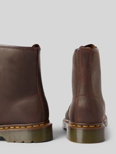 Dr. Martens Boots van leer met labeldetail, model 'EYE' Middenbruin - 2