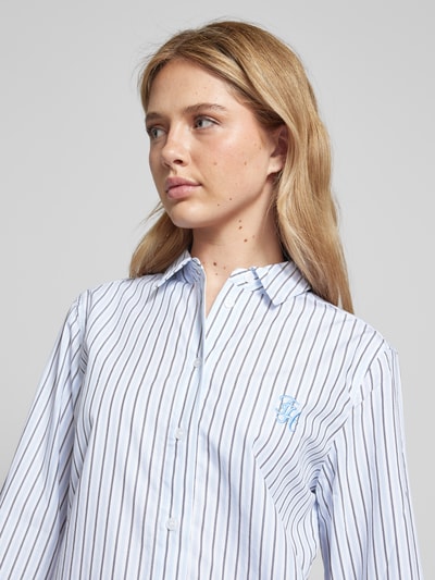 Tommy Hilfiger Overhemdblouse met kentkraag Lichtblauw - 3