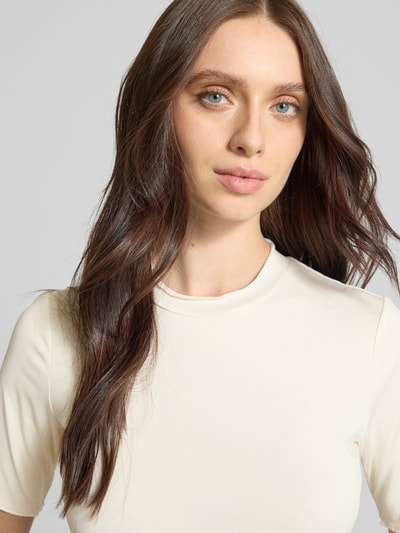 Moves T-Shirt mit Muschelsaum Offwhite 3