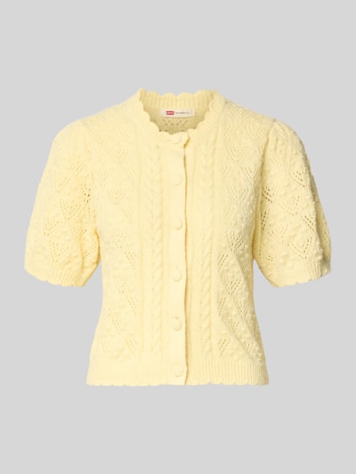 Levi's® Kardigan o kroju regular fit z mieszanki bawełny Pastelowy żółty 2