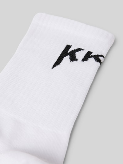 Karo Kauer Socken mit Label-Detail Weiss 2