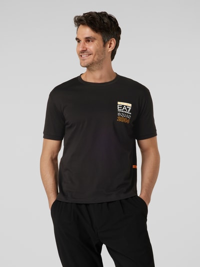 EA7 Emporio Armani T-shirt z nadrukiem z logo Czarny 4
