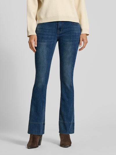 Buena Vista Bootcut Jeans im Used-Look Blau 4