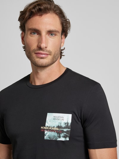 Christian Berg Men T-shirt met ronde hals Zwart - 3