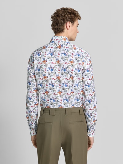 Jake*s slim fit vrijetijdsoverhemd met florale all-over print Wit - 5