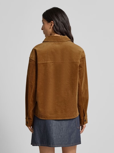 Marc O'Polo Regular fit overhemdjack van katoenmix Camel - 5